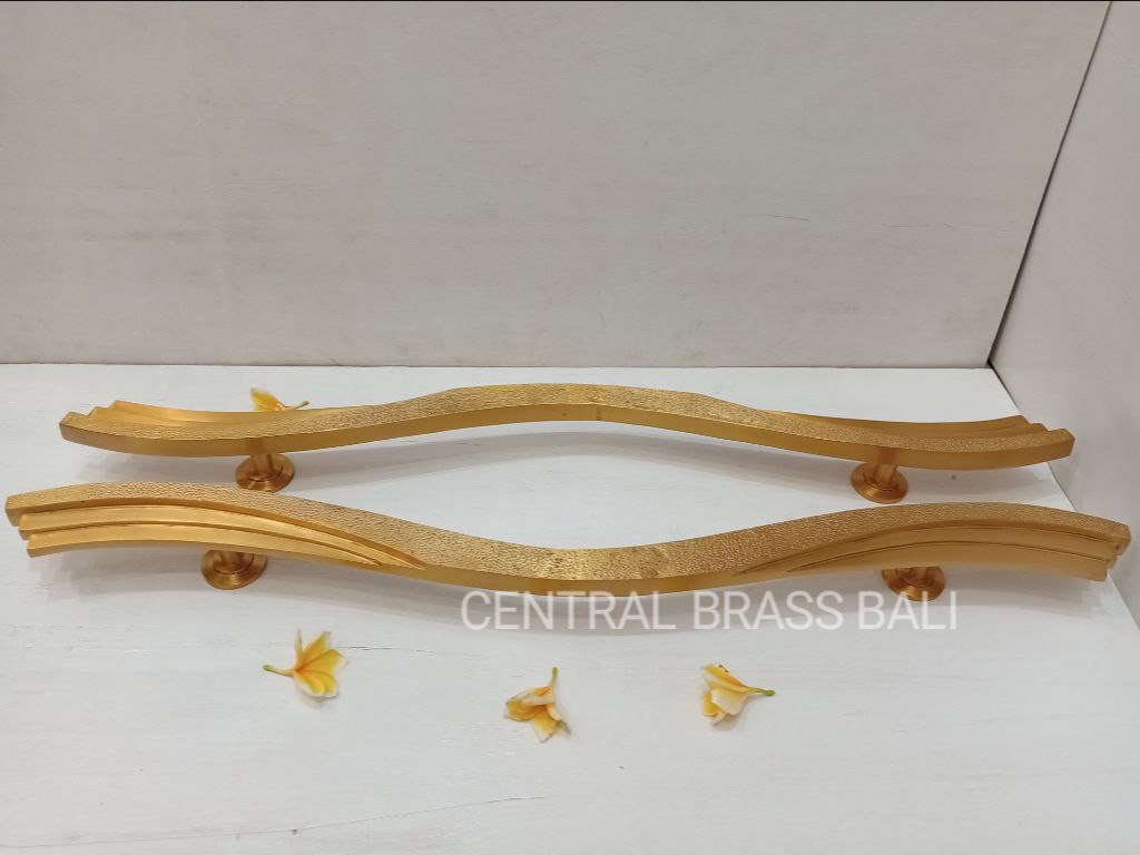 2x pcs 100 cm Large Wavy Handle, door handle, unique front door, entry door handle, large door handle, unique door handle, brass door handle