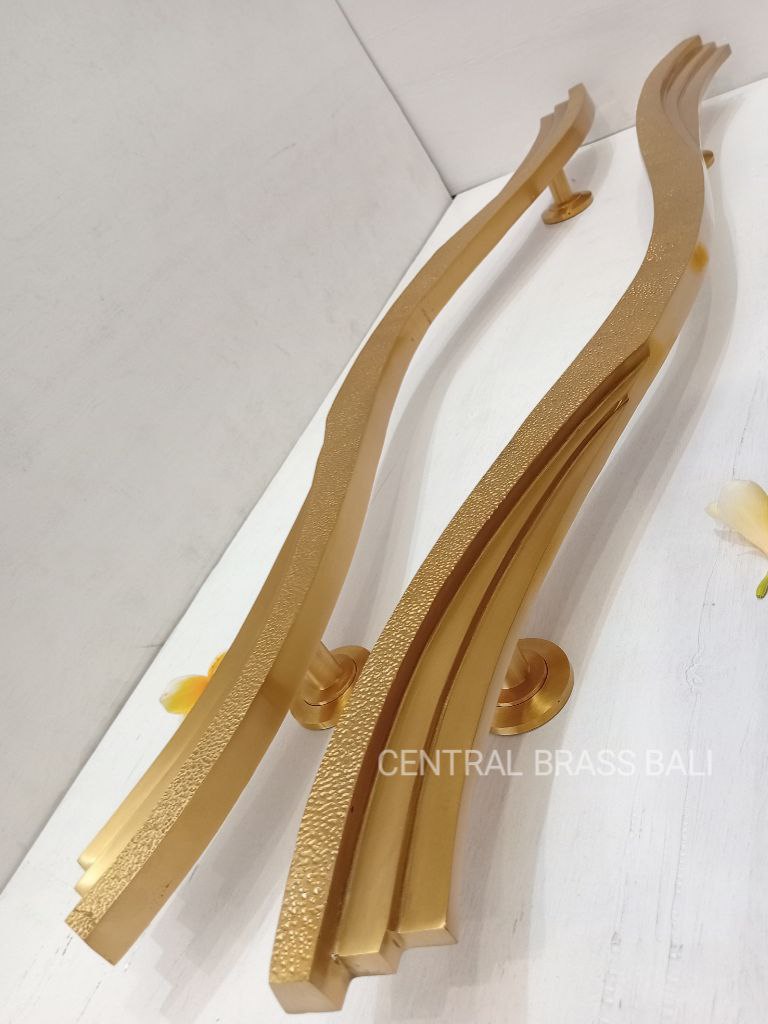 2x pcs 100 cm Large Wavy Handle, door handle, unique front door, entry door handle, large door handle, unique door handle, brass door handle