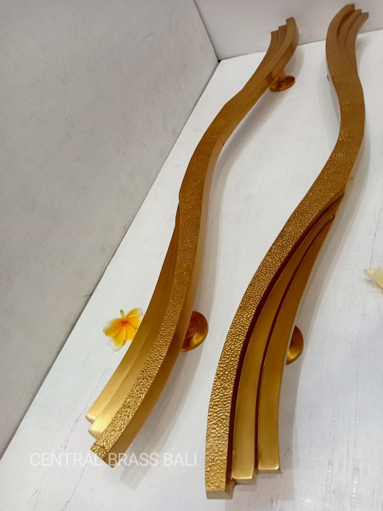 2x pcs 100 cm Large Wavy Handle, door handle, unique front door, entry door handle, large door handle, unique door handle, brass door handle