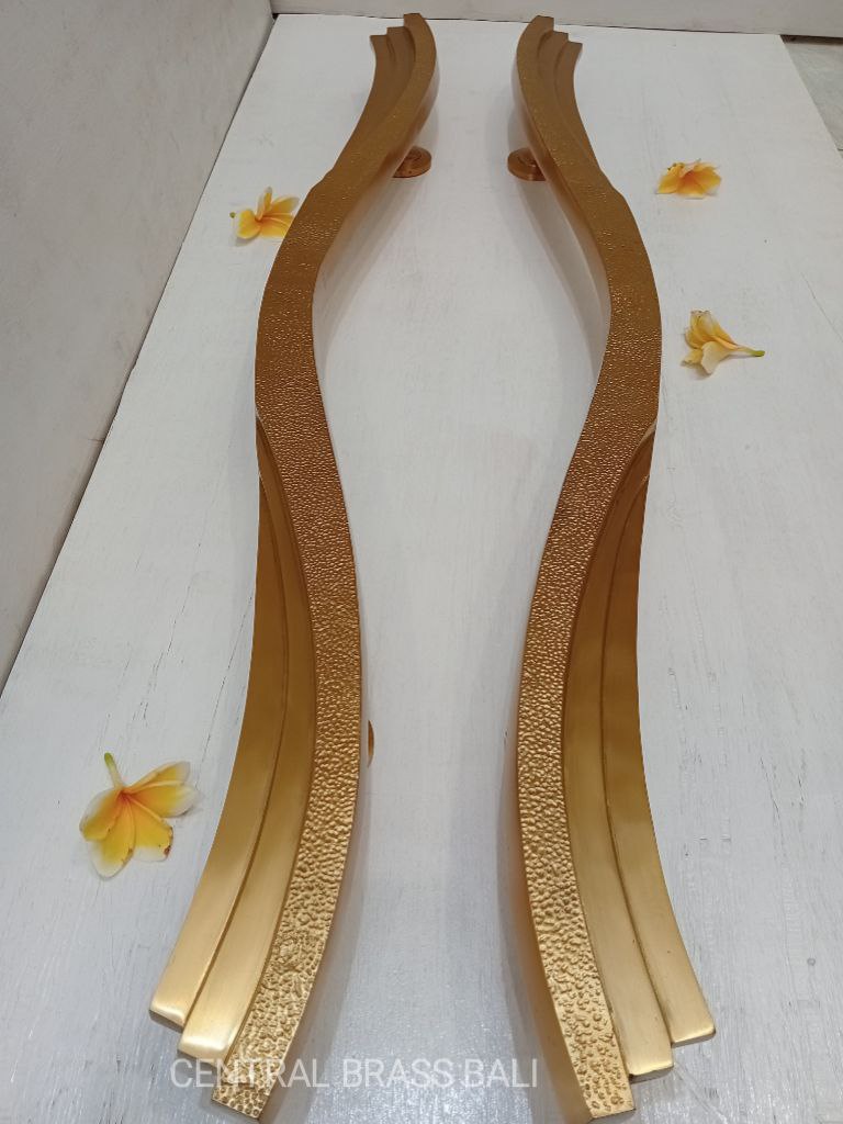 2x pcs 100 cm Large Wavy Handle, door handle, unique front door, entry door handle, large door handle, unique door handle, brass door handle