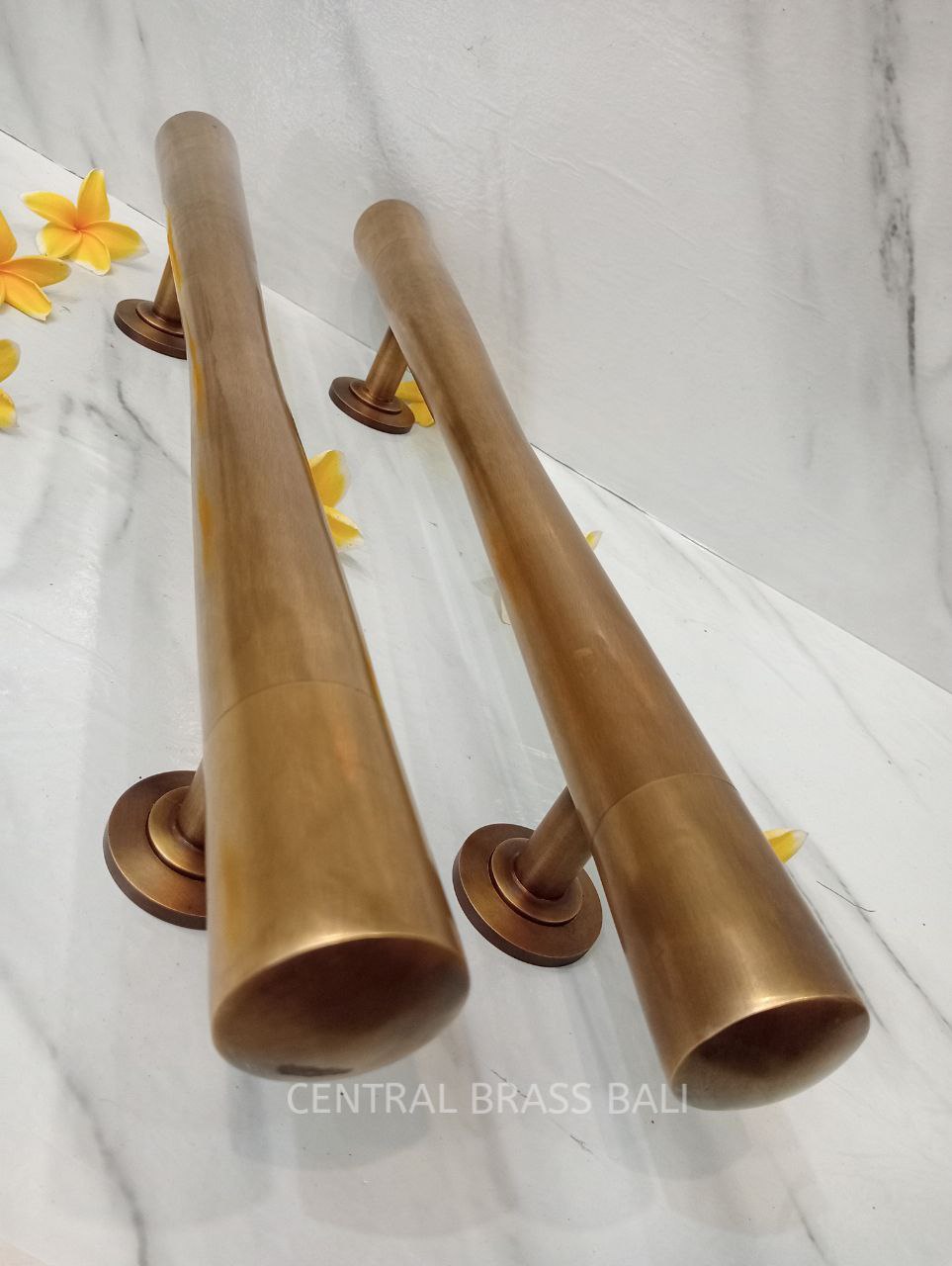 3x pcs 23.62 Inches Pair Vintage PLAIN brass door handle | Antique brass door pull | vintage door handle | main entry door handle | antique handle