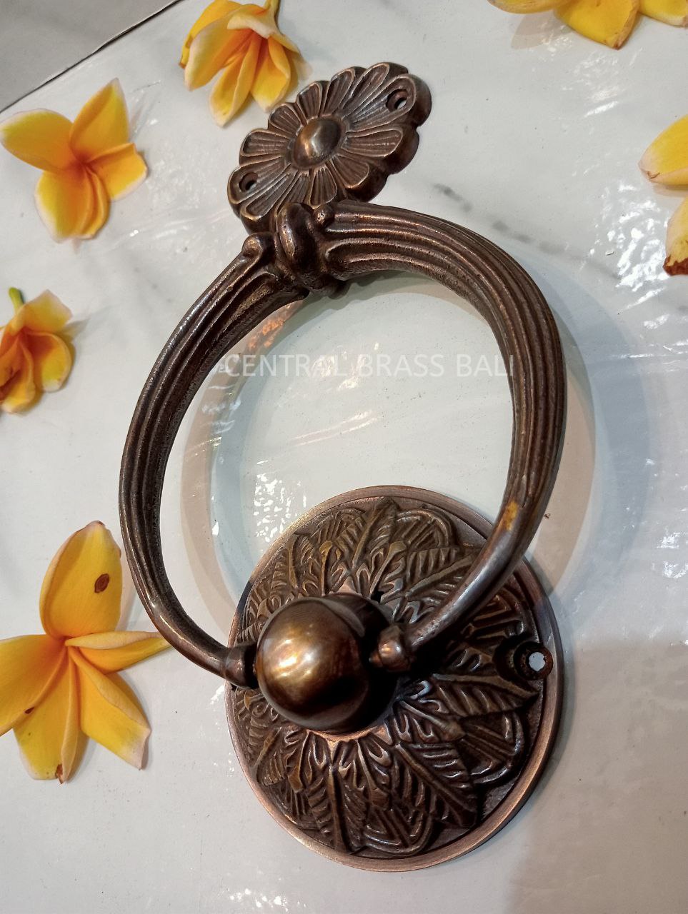 Flower door knocker antique