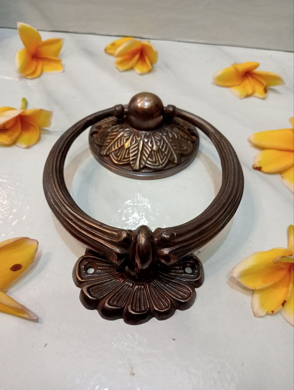 Flower door knocker antique