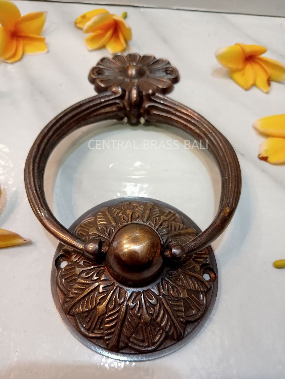 Flower door knocker antique