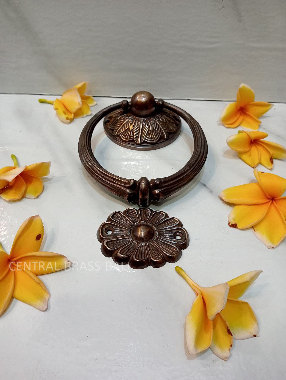Flower door knocker antique
