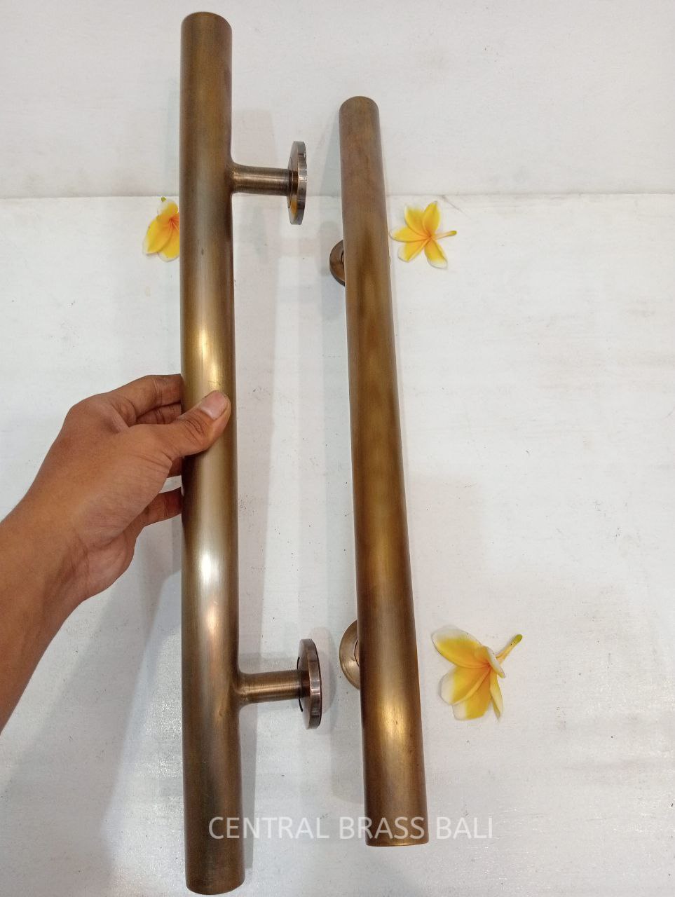 60 cm vintage door handle pair antique, PLAIN door handle, front door handle, Door handle pull, door handle set, main entry tool door decor