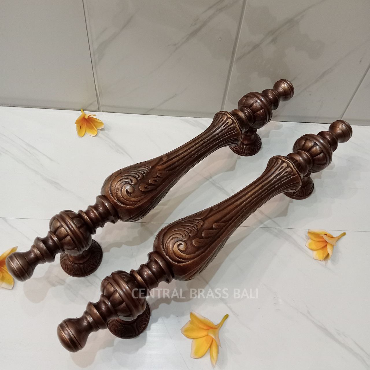 46 cm Ornate Vintage Main entry door handle, set of 2pcs (a pair)