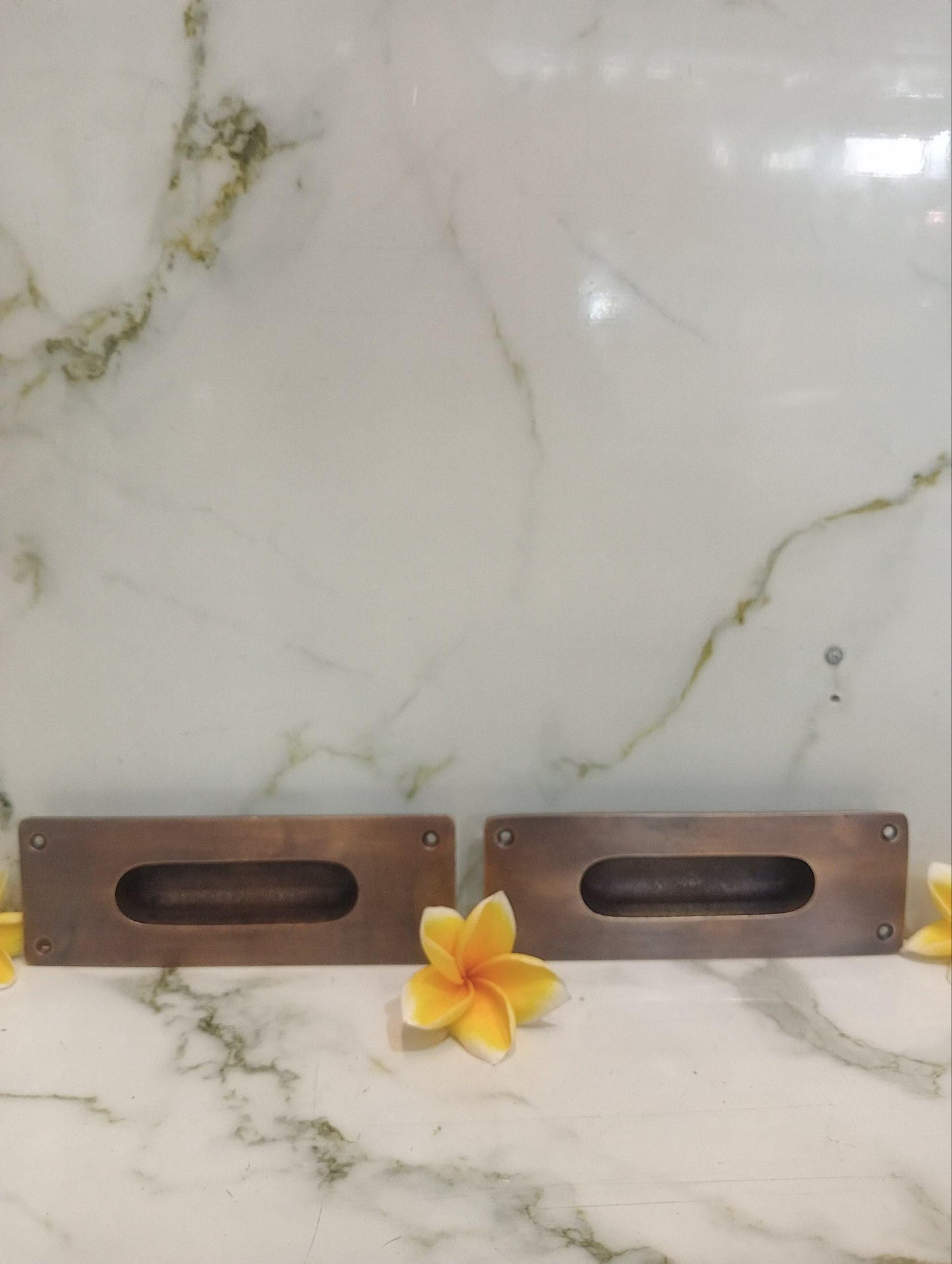 set of 4 pcs Solid Brass Sliding Door Pull | Cabinet Drawer Handle (v2)