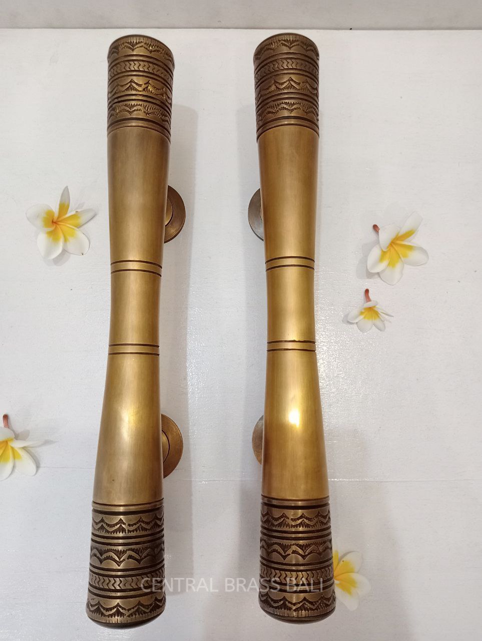 2x pcs 40 cm solid brass door handle | Brass door pull | Vintage Door Handle| Antique Handle | main entry door handle, brass door handle