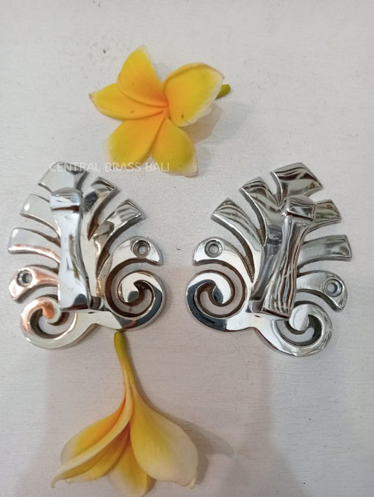 4pcs Monstera Hooks Silver Brass