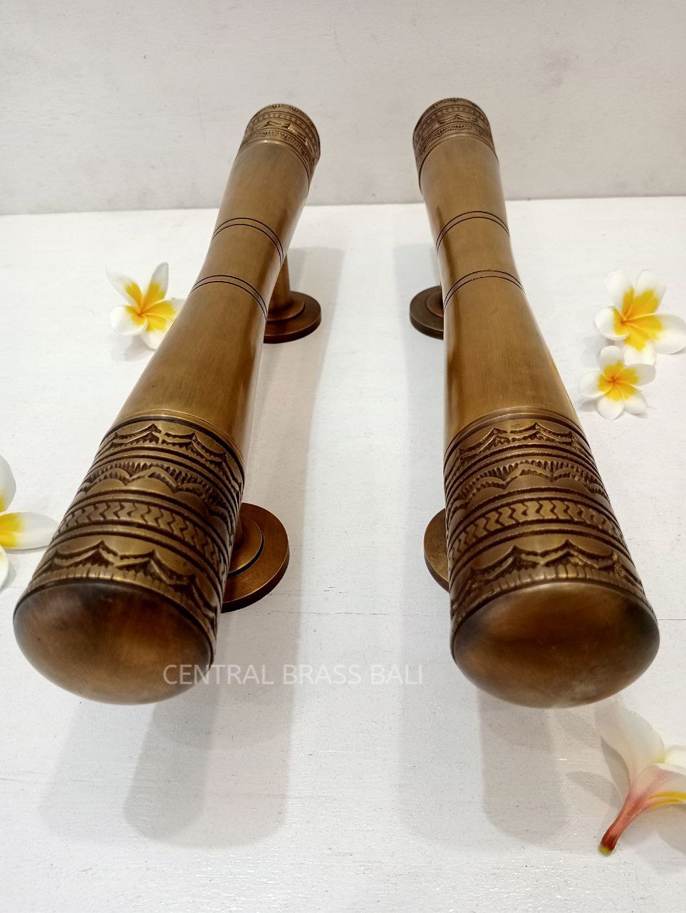 2x pcs 40 cm solid brass door handle | Brass door pull | Vintage Door Handle| Antique Handle | main entry door handle, brass door handle