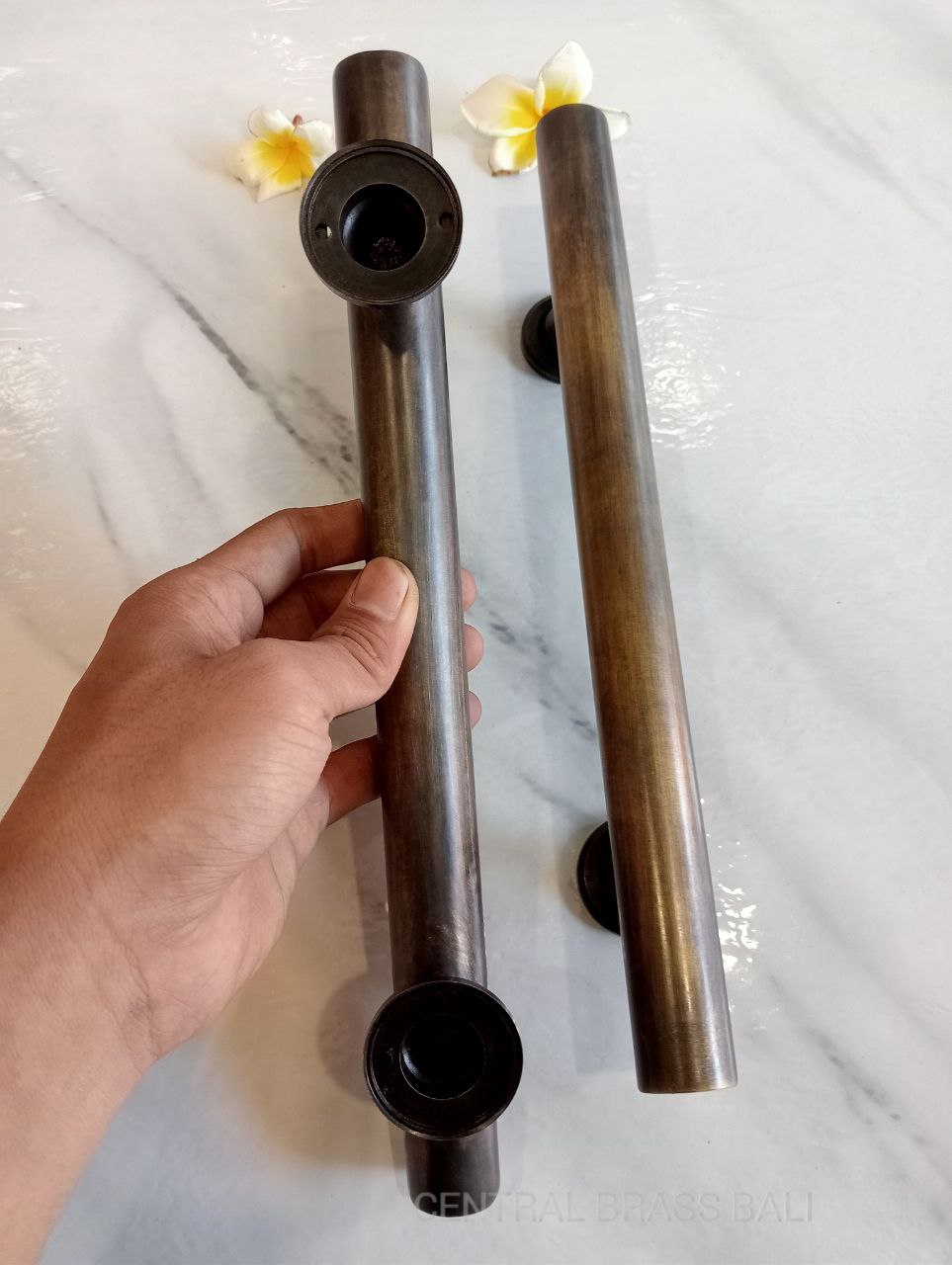 2x 30 cm Vintage Elegant PLAIN handle, Main Entry Door Handle Pull Hollow Brass | Brass door pull | Brass door handle, Door Handle, D pull