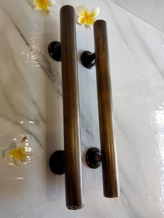 2x 30 cm Vintage Elegant PLAIN handle, Main Entry Door Handle Pull Hollow Brass | Brass door pull | Brass door handle, Door Handle, D pull