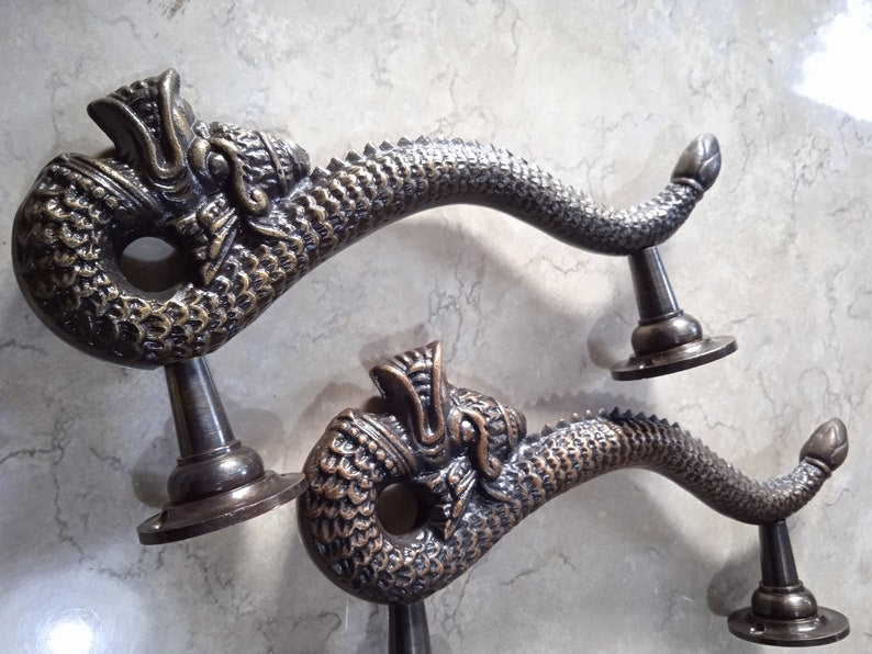 7''5 Inch Dragon Handle for Front Door | main entry pull door handle | Amazing Decorative House