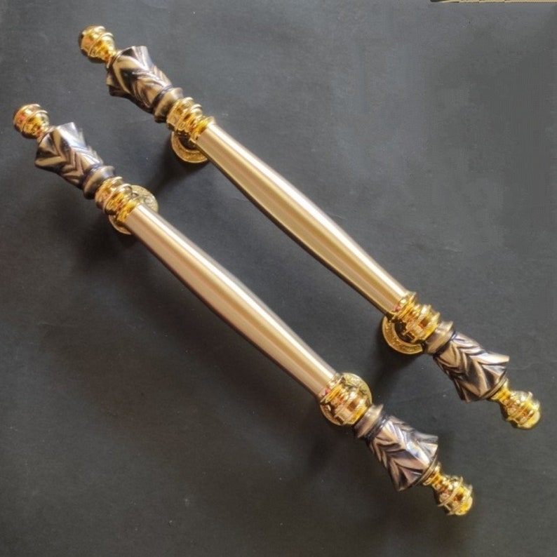 Pineapple door handle Pair of Vintage Main Entry Door Pull Handle Pineaple Fruits Antique light weight Brass Home Decor | Brass door handle | Brass door pull