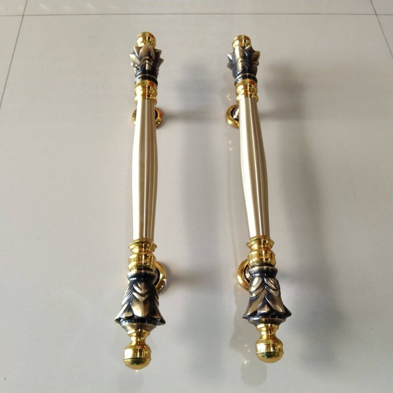 Pineapple door handle Pair of Vintage Main Entry Door Pull Handle Pineaple Fruits Antique light weight Brass Home Decor | Brass door handle | Brass door pull