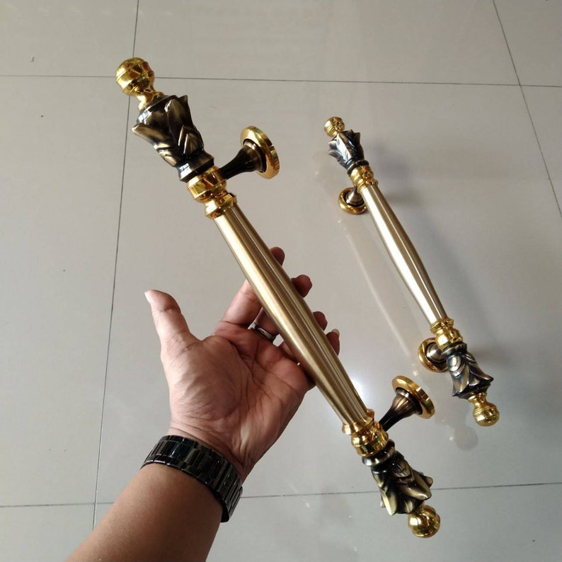 Pineapple door handle Pair of Vintage Main Entry Door Pull Handle Pineaple Fruits Antique light weight Brass Home Decor | Brass door handle | Brass door pull