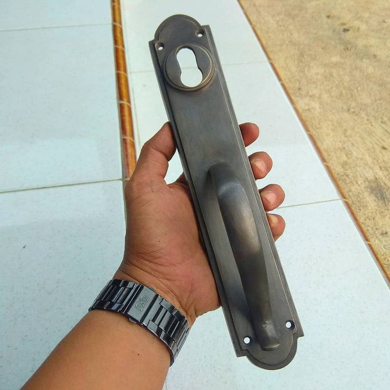 Vintage Main entry pull handle solid brass