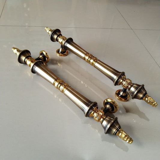 Pair main entry pull door Handle for front door Hollow brass