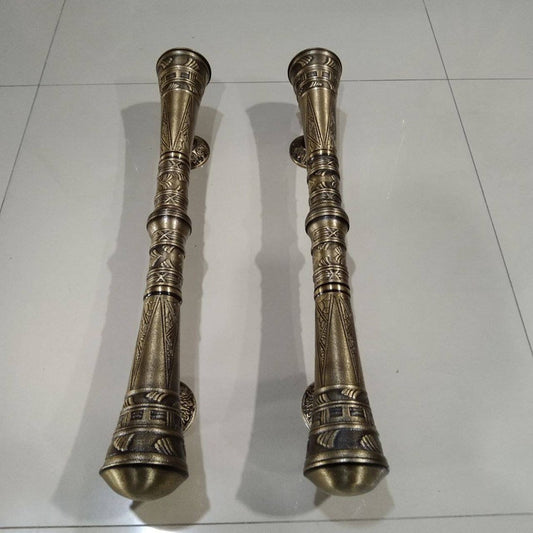 2x pcs 56 cm Main Entry Door handle brass for front door, Victorian door handle, Big door handle, enterance door Handle