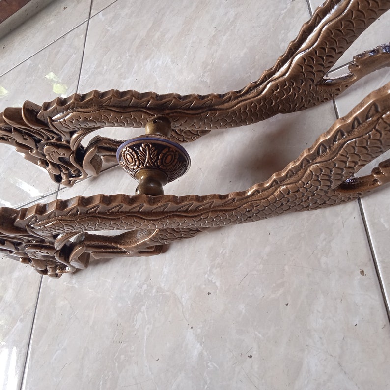 90cm Lot of 2 pieces solid Allumunium Dragon door handle / Big door pull / Dragon door handle