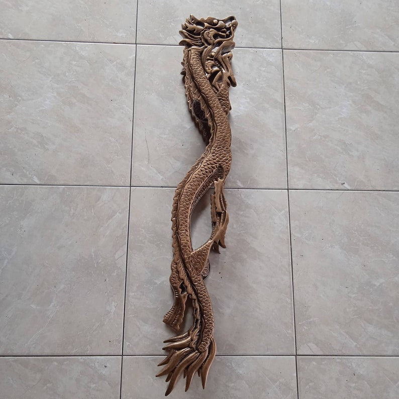 90cm Lot of 2 pieces solid Allumunium Dragon door handle / Big door pull / Dragon door handle