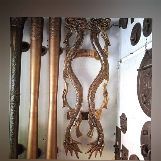 90cm Lot of 2 pieces solid Allumunium Dragon door handle / Big door pull / Dragon door handle