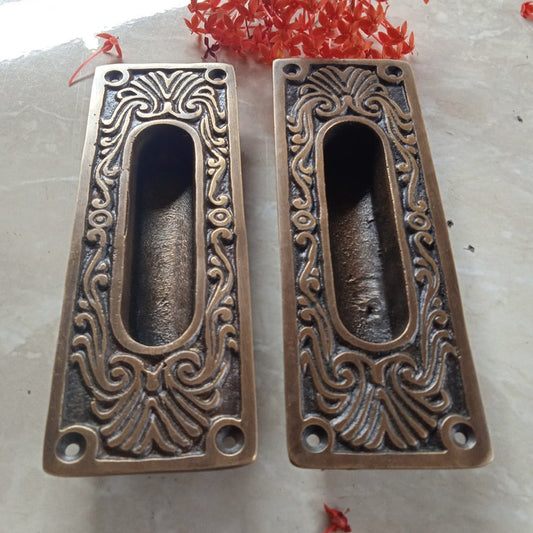 2x pcs Solid Brass Pull Sliding Door Cabinet Brass Knob Drawer Handle | Sliding door handle | sliding door pull | Brass door pull