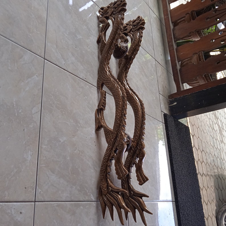 90cm Lot of 2 pieces solid Allumunium Dragon door handle / Big door pull / Dragon door handle