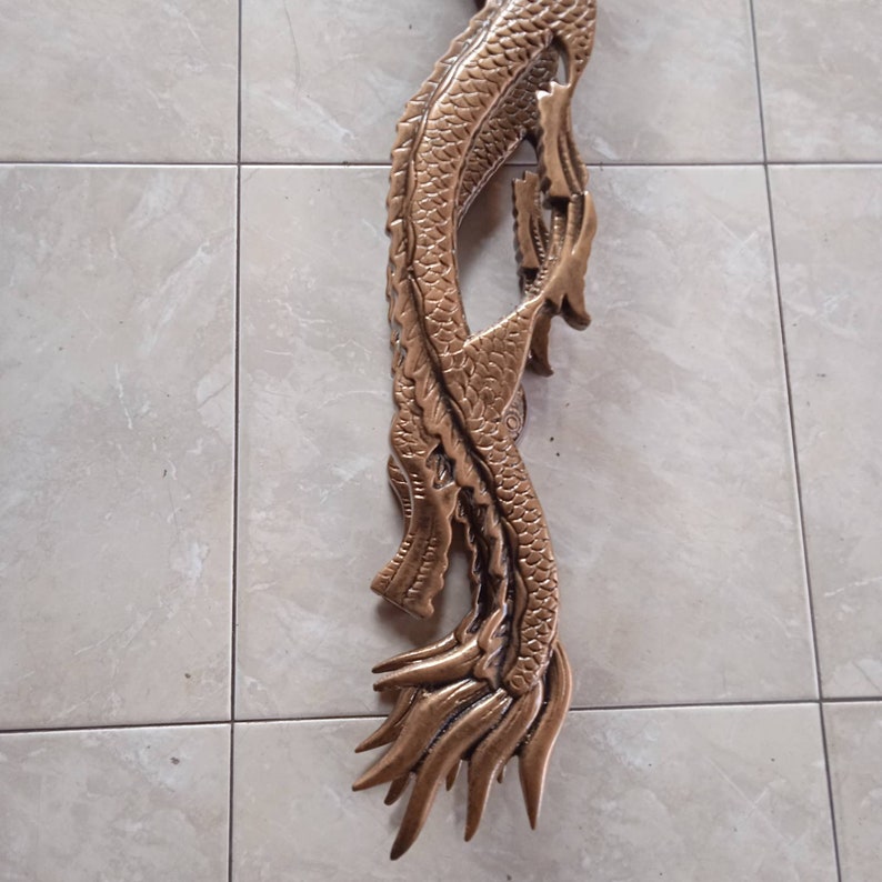 90cm Lot of 2 pieces solid Allumunium Dragon door handle / Big door pull / Dragon door handle