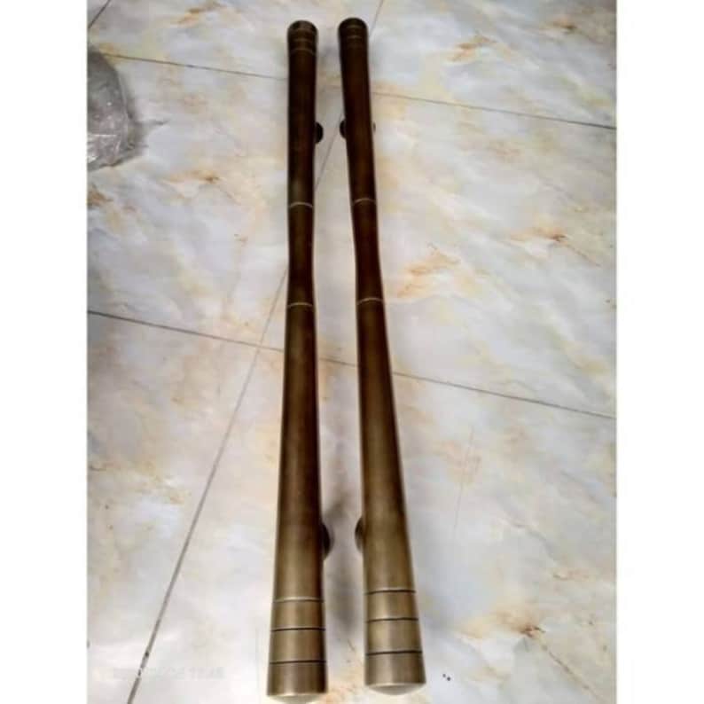 2x pcs 35.43" inches Main Entry Door Handle, Vintage Plain Brass Door Handle, Brass Dool Pull, Big Door Pull, Big Long Plain Brass Pull