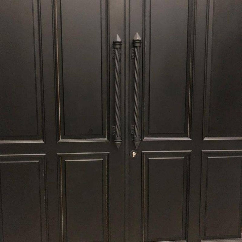 28" inches Pair Vintage Gold Taper Thread pattern Brass Door Handle - Brass Dool Pull - Brass Door Handle
