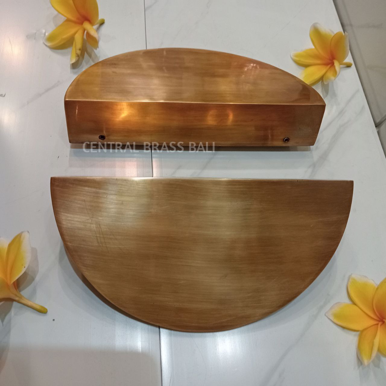 20cm Diameter, Half round Solid vintage Brass Door handle set of 2pcs (a pair)