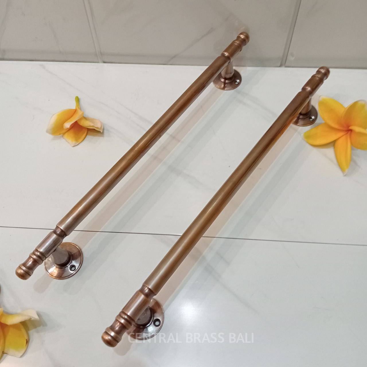 31 cm Vintage Brass Plain Cabinet Handles, Drawer Pulls, set of 4pcs