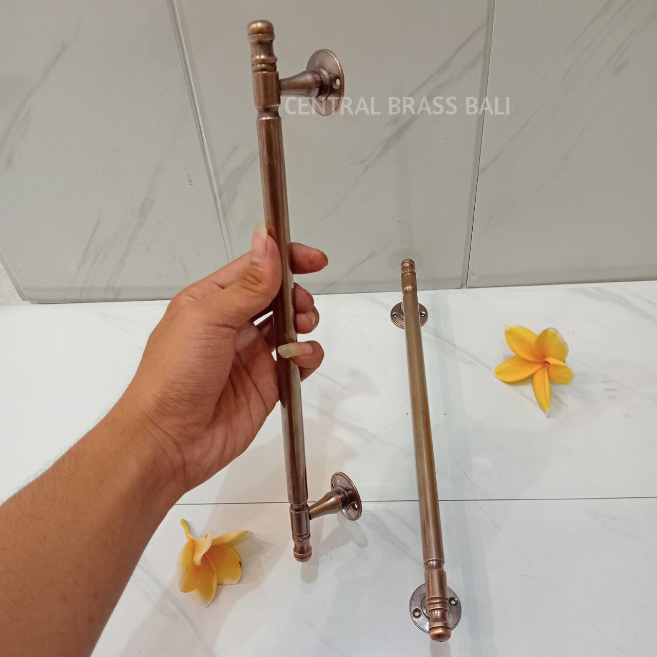 31 cm Vintage Brass Plain Cabinet Handles, Drawer Pulls, set of 4pcs