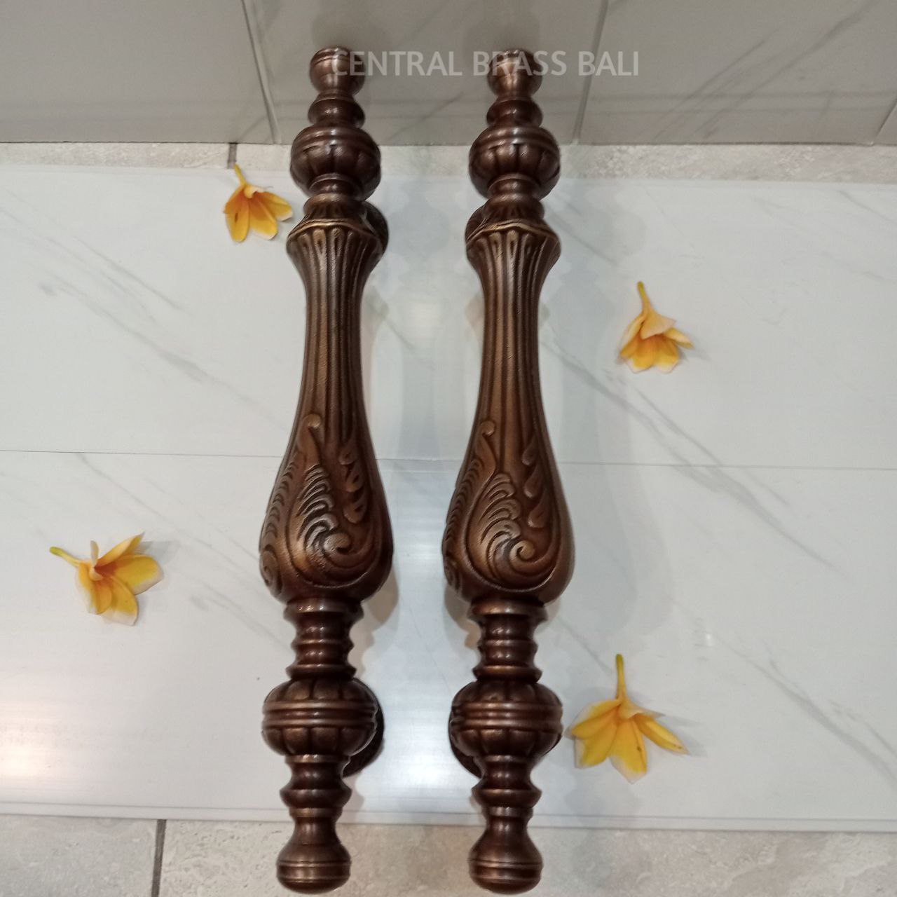 46 cm Ornate Vintage Main entry door handle, set of 2pcs (a pair)