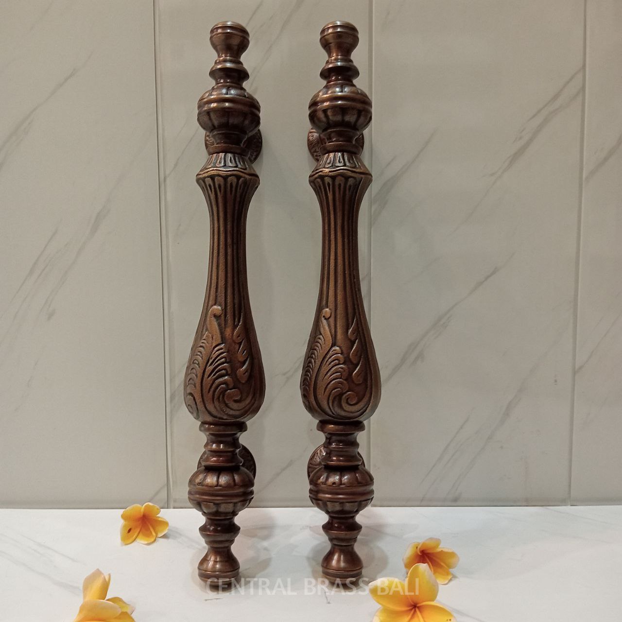 46 cm Ornate Vintage Main entry door handle, set of 2pcs (a pair)