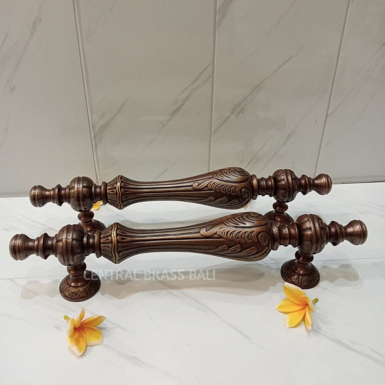46 cm Ornate Vintage Main entry door handle, set of 2pcs (a pair)