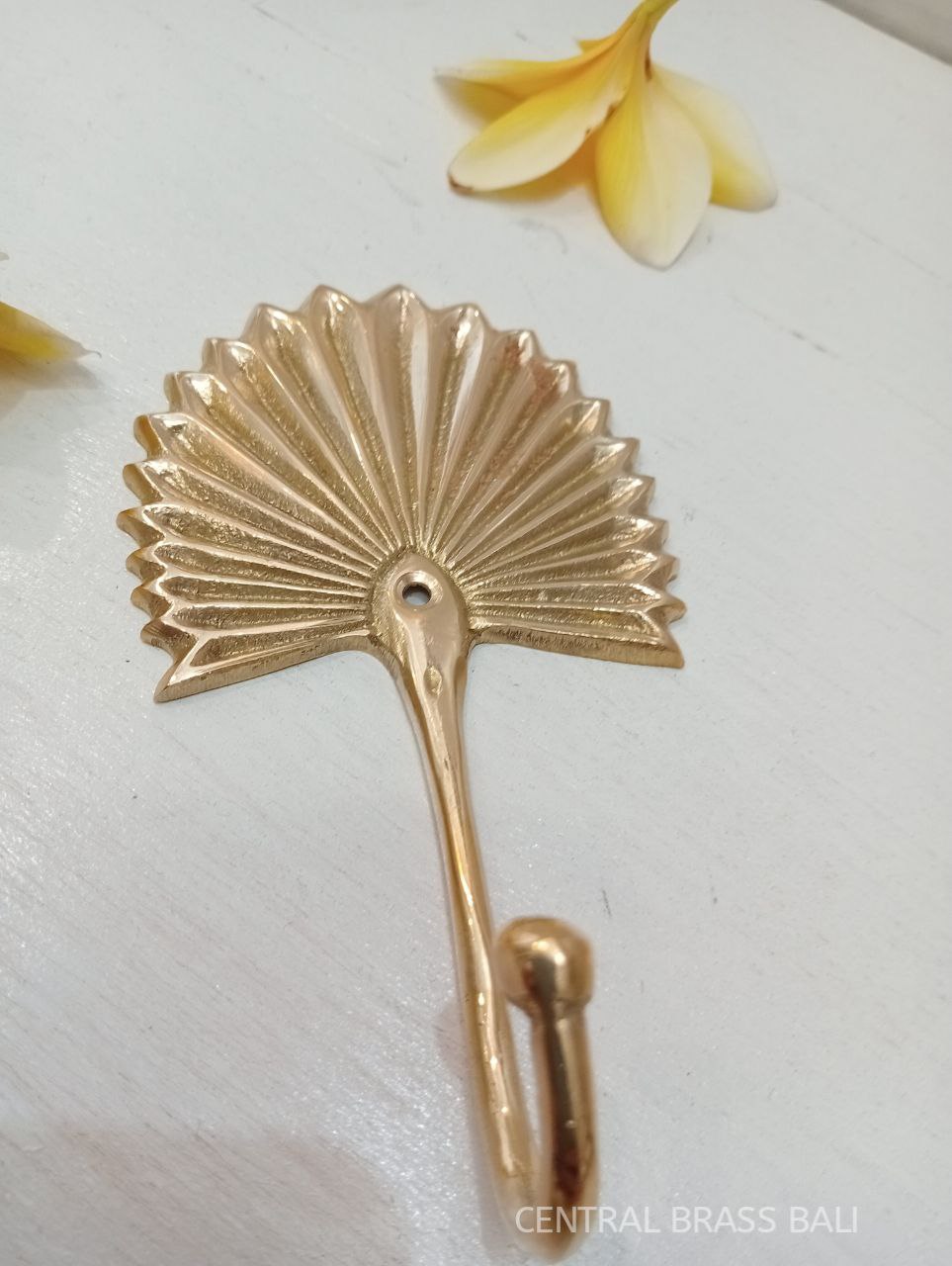 3pcs Medium Leaf Brass Hooks