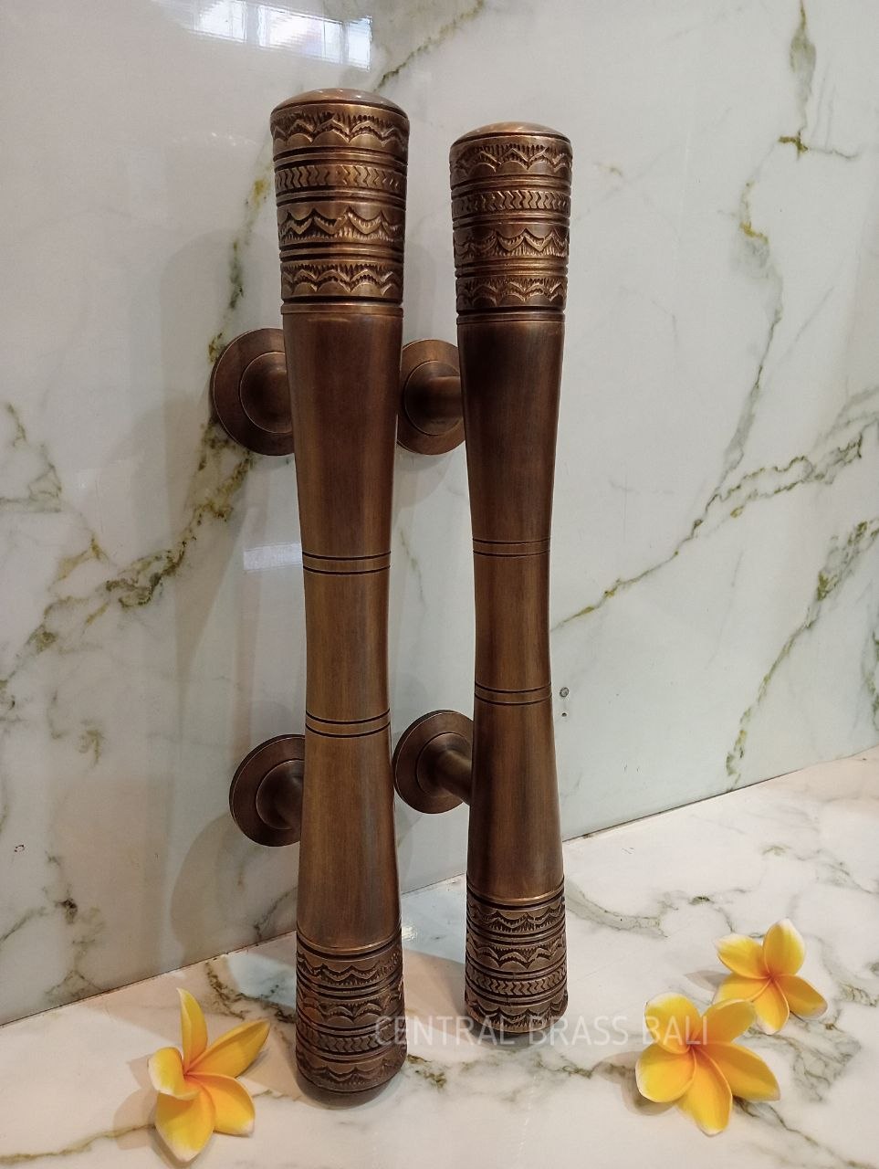2x pcs 40 cm solid brass door handle | Brass door pull | Vintage Door Handle| Antique Handle | main entry door handle, brass door handle