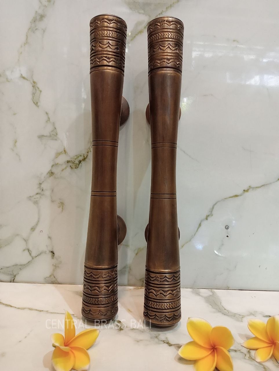 2x pcs 40 cm solid brass door handle | Brass door pull | Vintage Door Handle| Antique Handle | main entry door handle, brass door handle