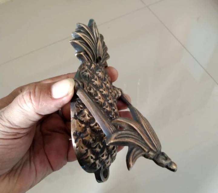 Set of 2 Vintage Brass Pineapple Door Knockers | 5.90" Height