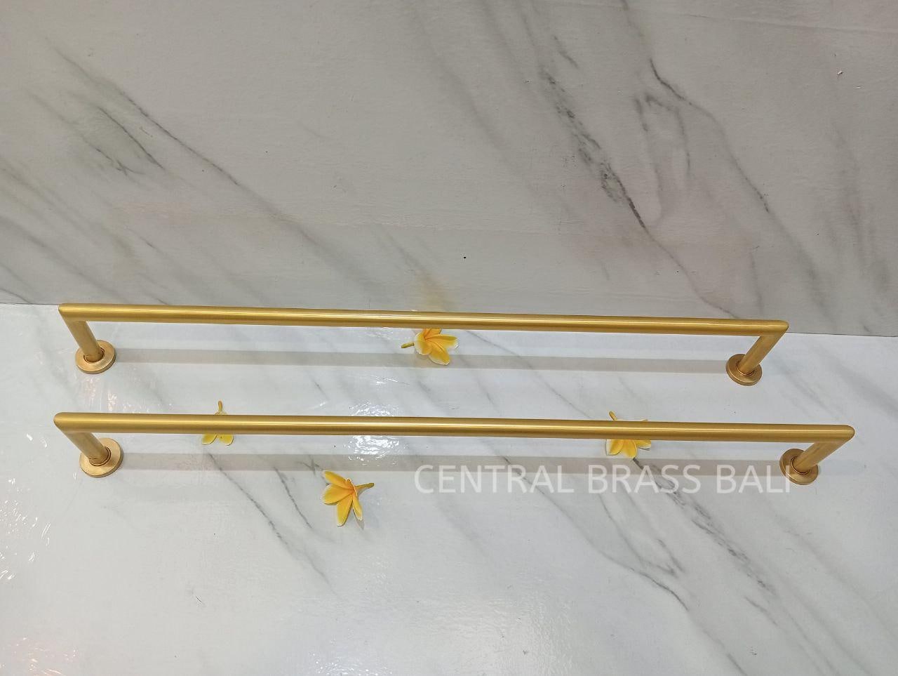 2X Minimalist Solid Brass Towel Holder, Loo Roll Hanger