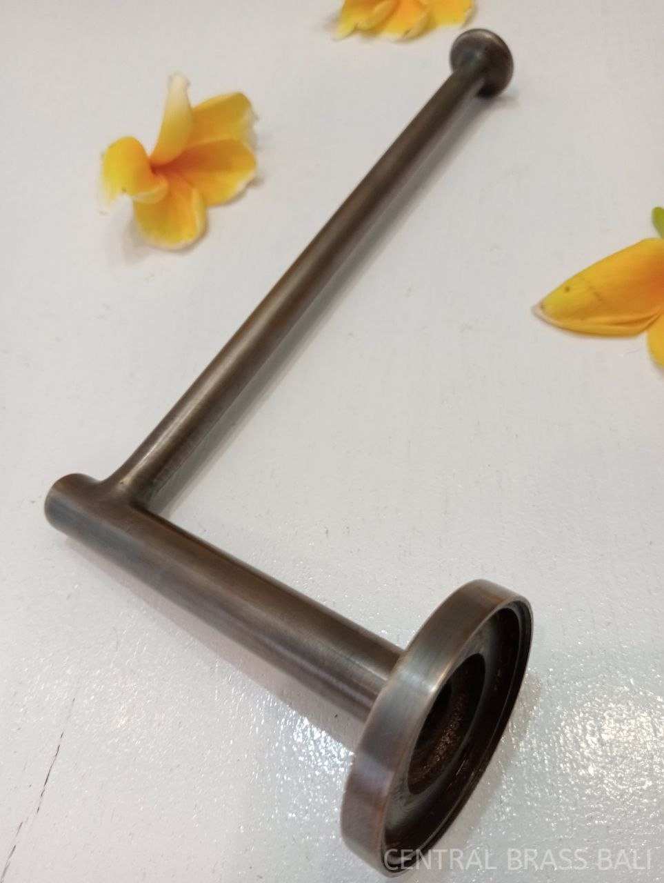 Antique Brass Toilet Paper Holder, Minimalist Bathroom Decor