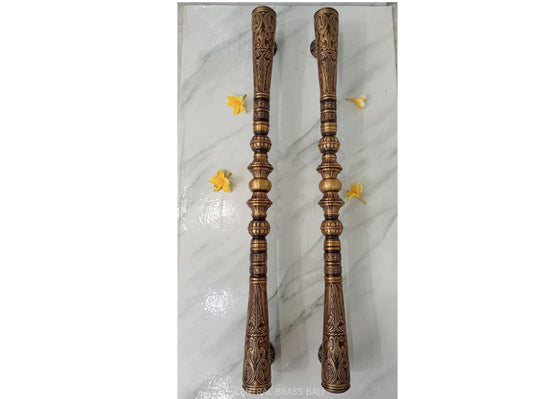 Vintage Brass Door Handle | 39.37" Long Pull, Main Entry