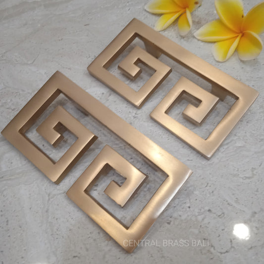 4 pcs Rectangular Brass D Pull Handle, Kitchen Cabinet Hardware