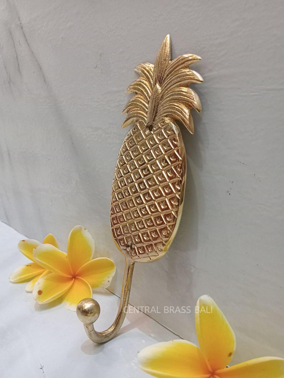 set of 3pcs Brass Pineapple Wall Hooks |  Hangers
