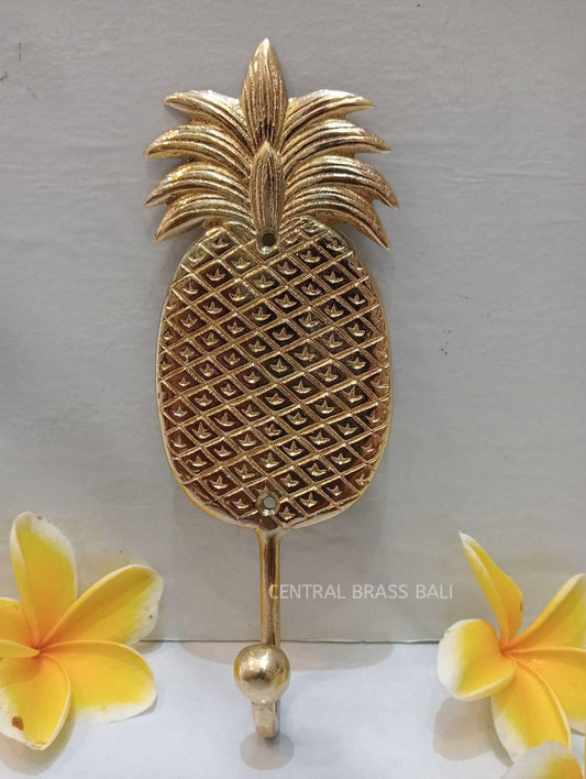 set of 3pcs Brass Pineapple Wall Hooks |  Hangers
