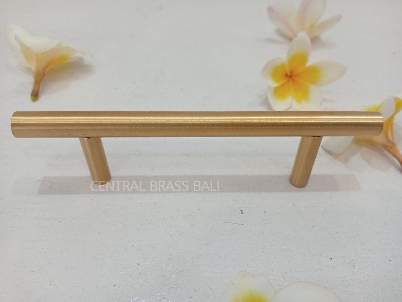 4 pcs Brushed Brass Cabinet Handles, Wavy Drawer Pulls