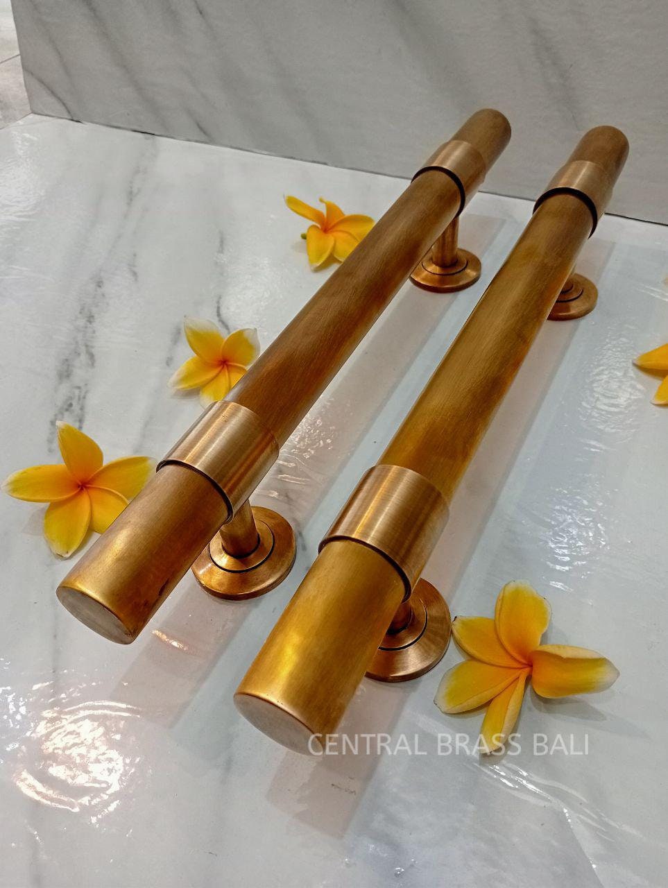 set of 2 Pcs, Antique Brass Door Handles | 40cm Vintage Door Pulls